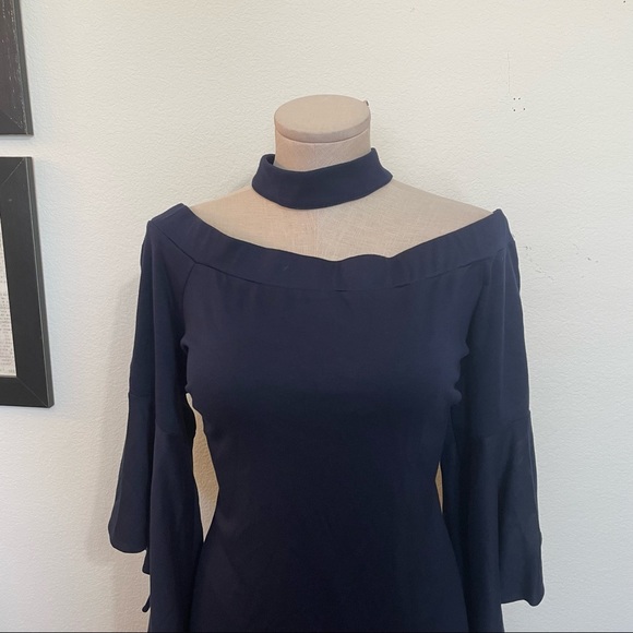 Venus Off The Shoulder Chocker Navy Blue Dress size 4 - Picture 2 of 9